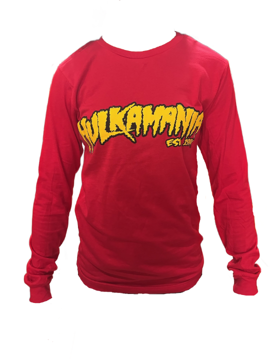 Hulk Hogan Hulkamania Mens Long Sleeve T Shirt Red