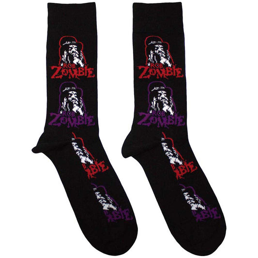 Rob Zombie Multicolour Repeats Socks Black