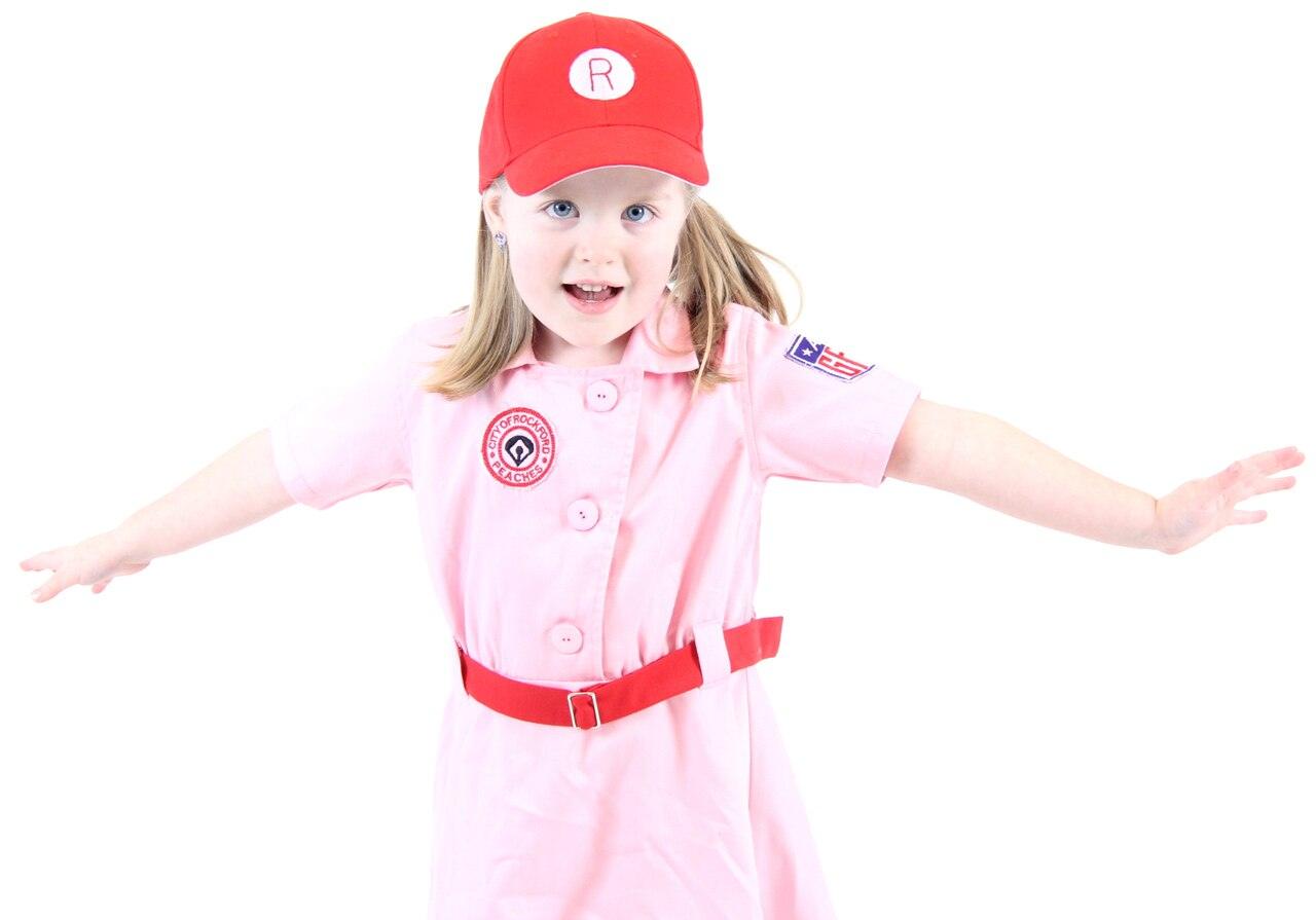 Rockford Peaches Pink Baseball Girls Costume Dress