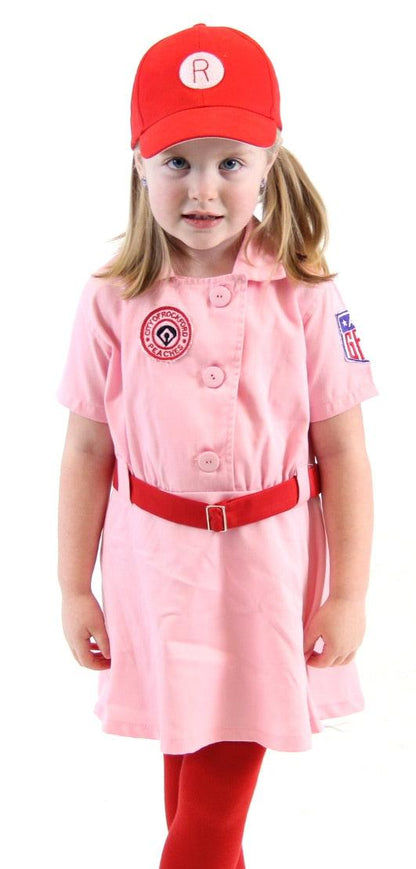 Rockford Peaches Pink Baseball Girls Costume Dress