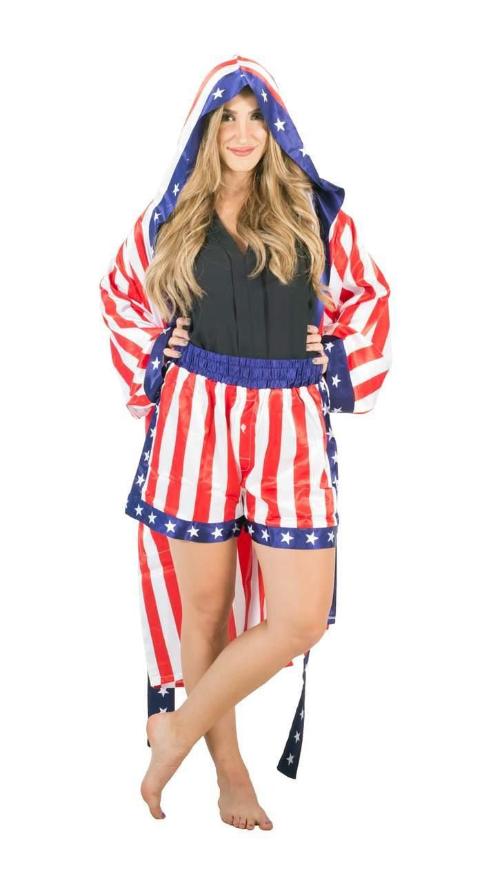 Rocky Apollo Creed Satin Robe with Boxer Shorts