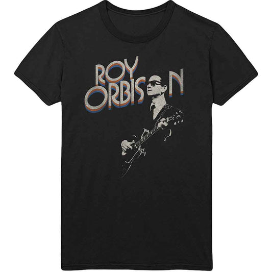 Roy Orbison Guitar & Logo Mens T Shirt