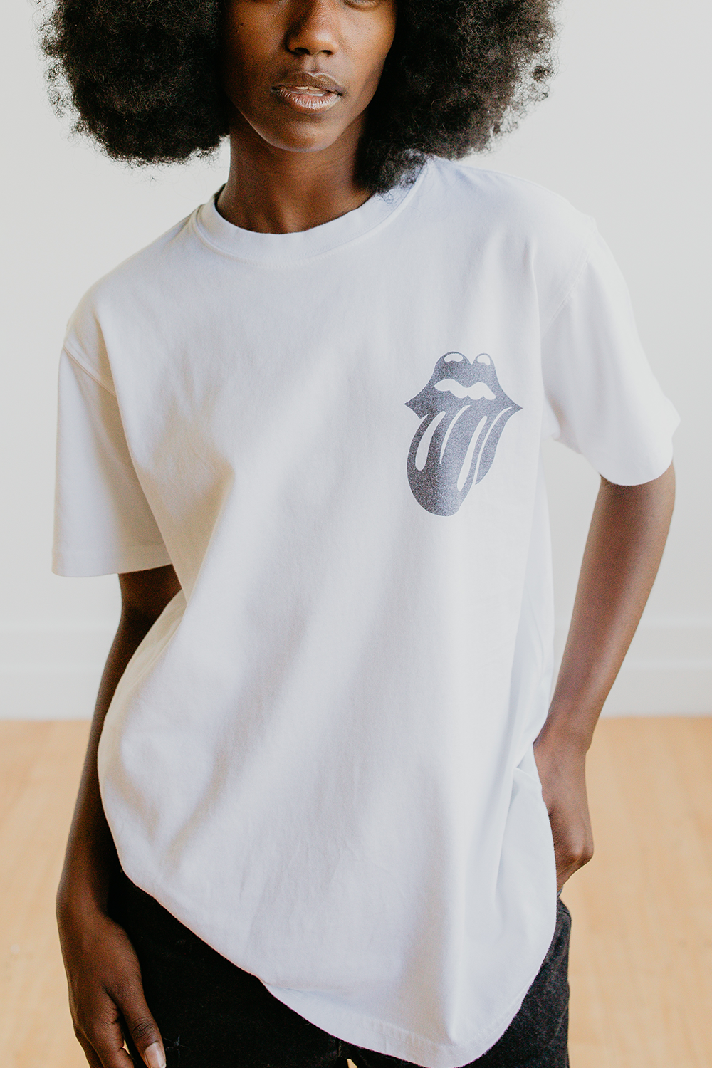 Rolling Stones Madison Square Garden 72 Tee Womens T Shirt White
