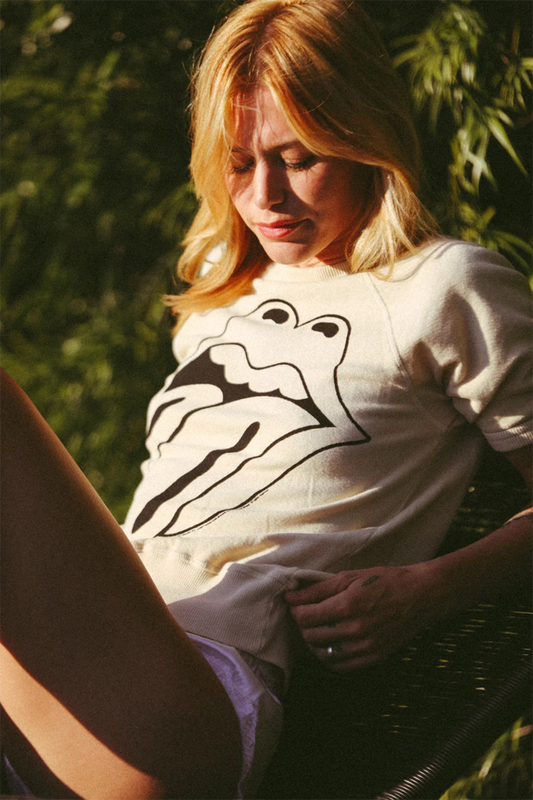 Rolling Stones Ivory Raglan Tee Womens T Shirt Ivory