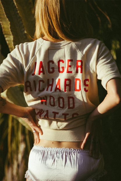 Rolling Stones Ivory Raglan Tee Womens T Shirt Ivory