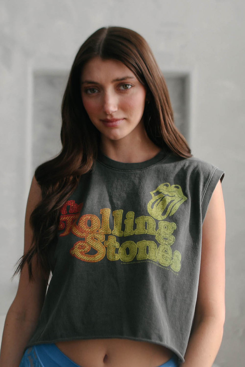 Rolling Stones Hot Stuff Womens Tank Top Shirt Vintage Black
