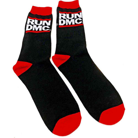 Run Dmc Logo Socks Black