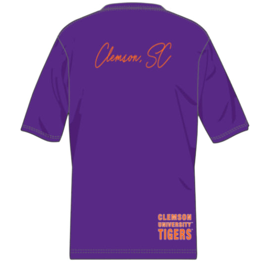 Clemson Tigers - NCAA Red Double Clutch Premium Mens T Shirt