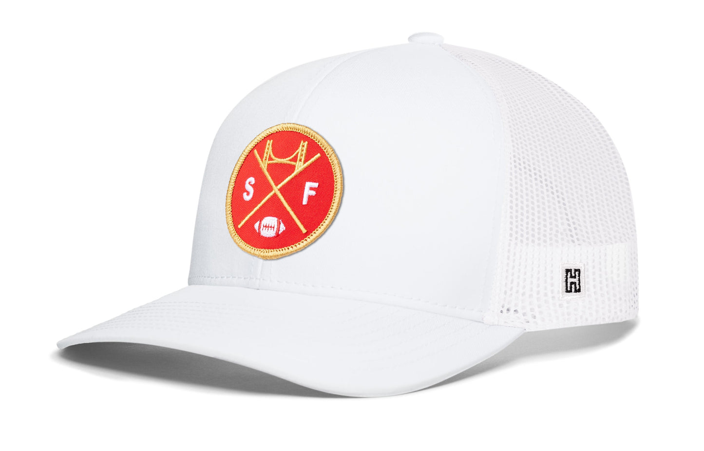San Francisco Trucker Haka Hat Black SF X Football Snapback