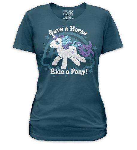 Save A Horse Ride A Pony Juniors Azure T Shirt