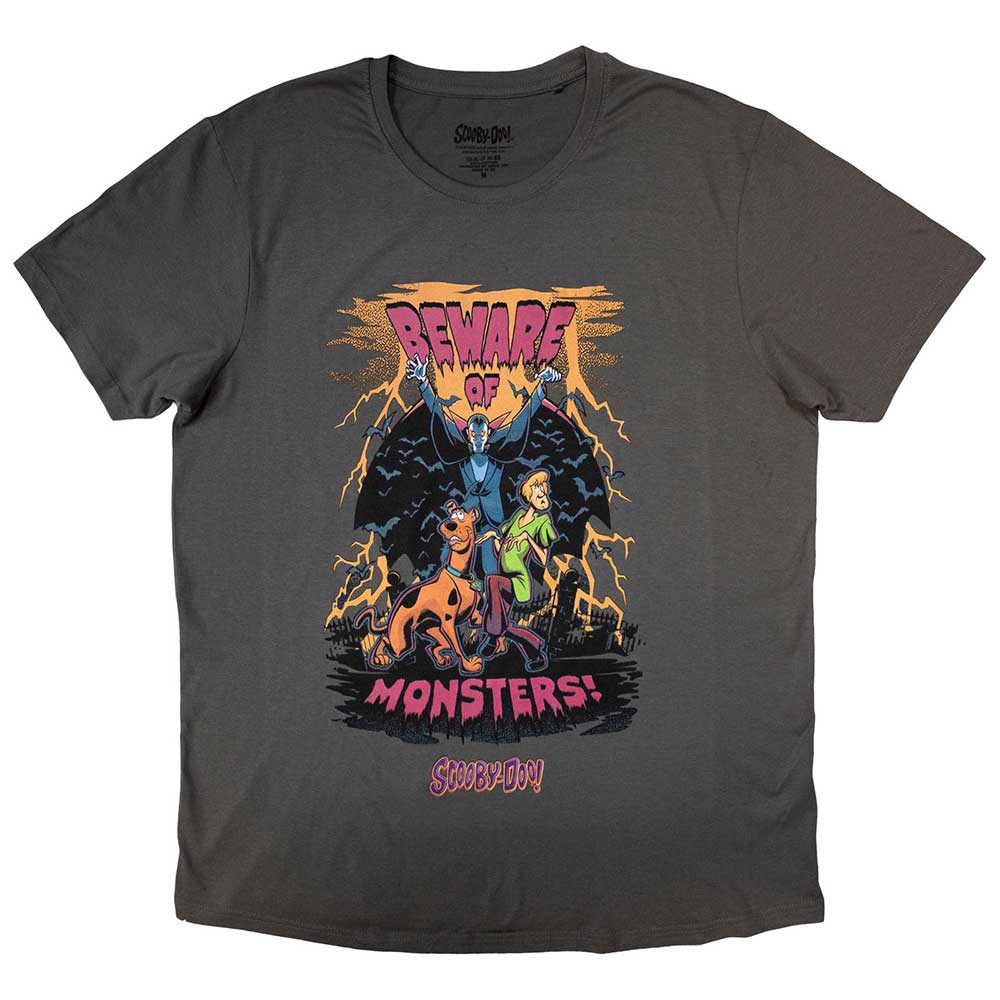 Scooby Doo Beware Of Monsters Mens T Shirt