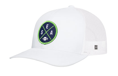 Seattle Trucker Haka Hat Black SEA X Football Snapback