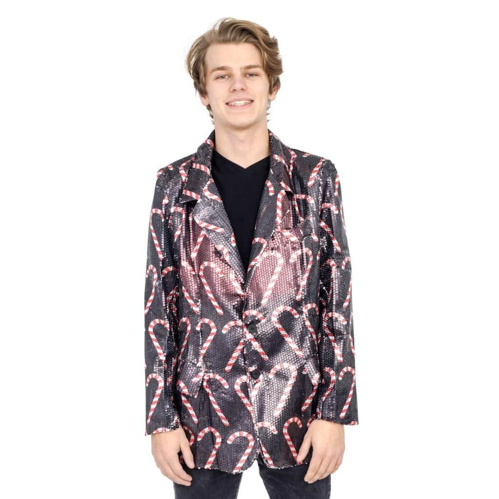 Sequin Candy Cane Blazer Jacket