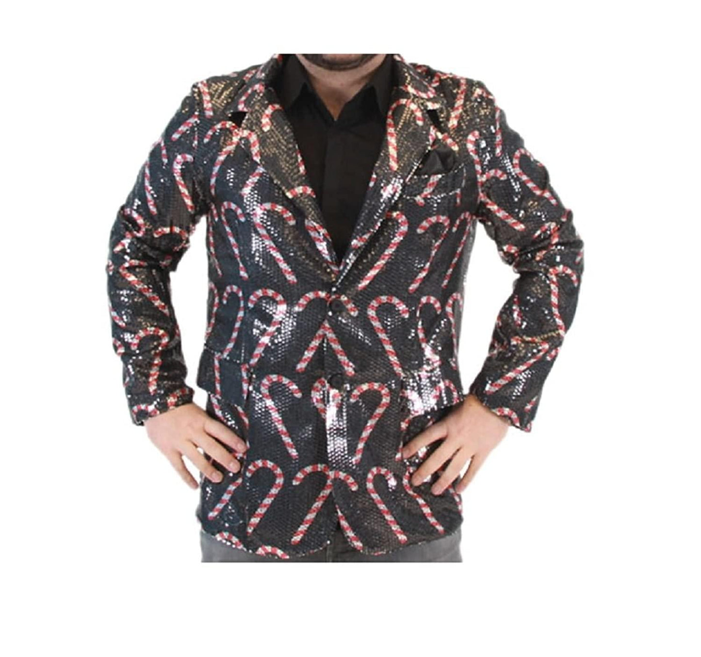 Sequin Candy Cane Blazer Jacket