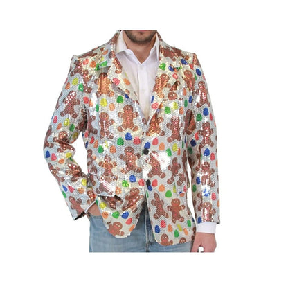 Sequin Gingerbread Man Blazer Jacket