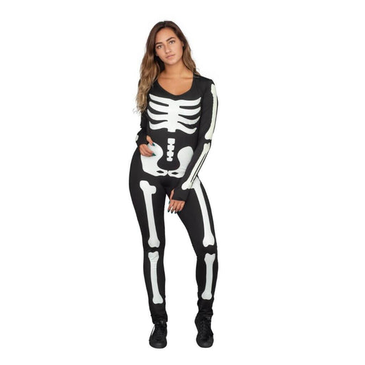 Lady Skeleton Body Suit Spandex Costume