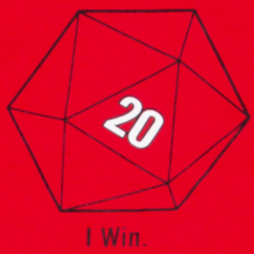 Sheldon Cooper 20 Sided Dice D20 Adult Red T Shirt