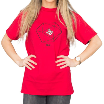Sheldon Cooper 20 Sided Dice D20 Adult Red T Shirt