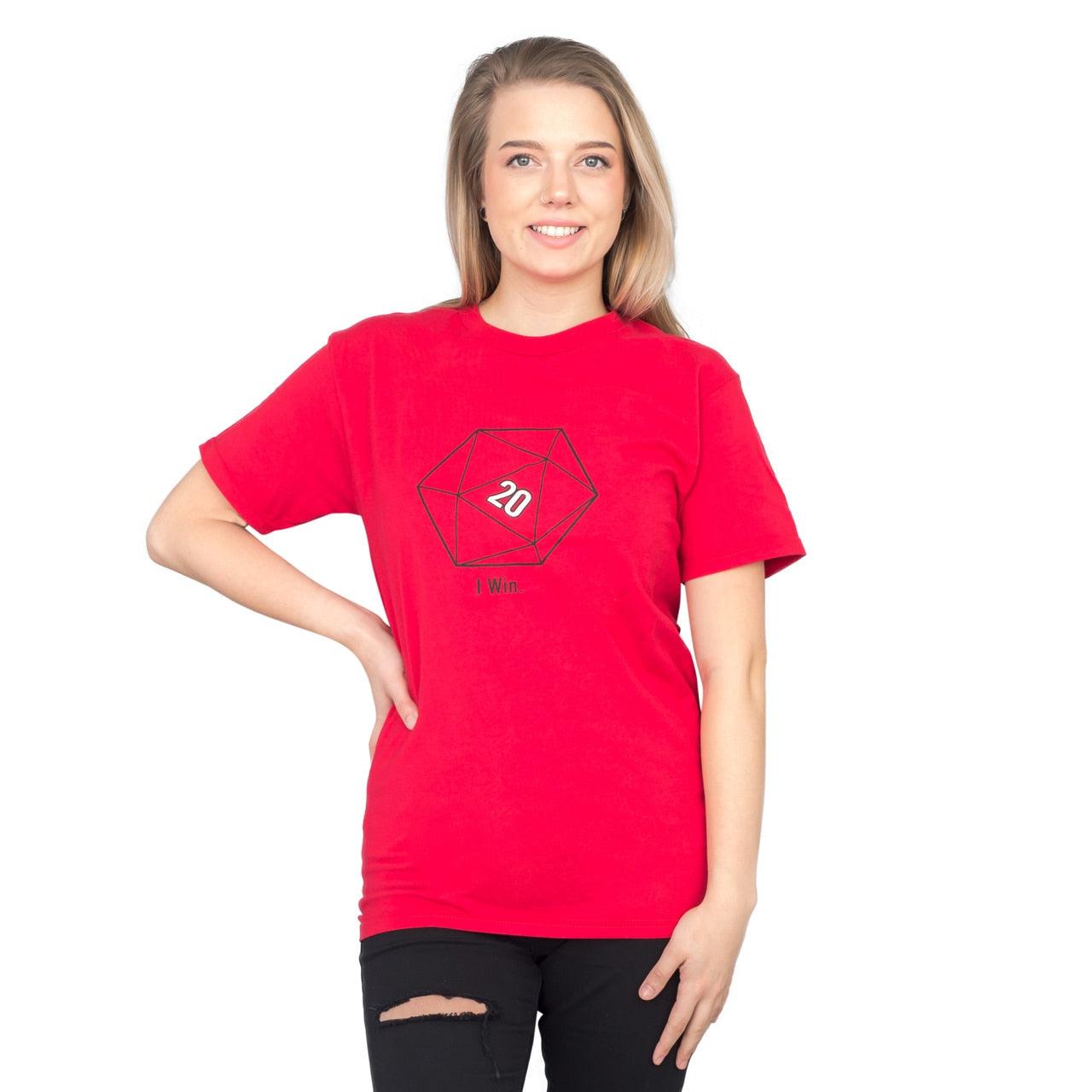 Sheldon Cooper 20 Sided Dice D20 Adult Red T Shirt