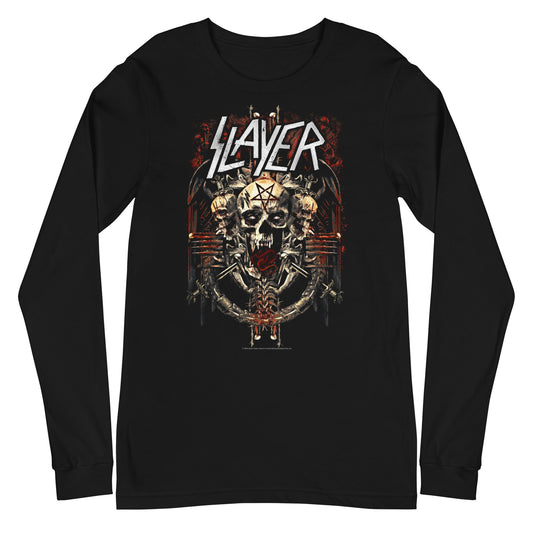 Slayer - Triple Skull Long Sleeve Shirt