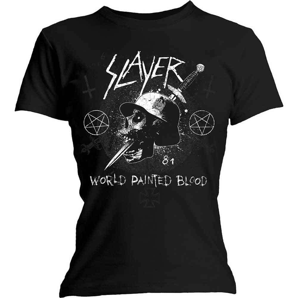 SLAYER Dagger Skull Womens T Shirt