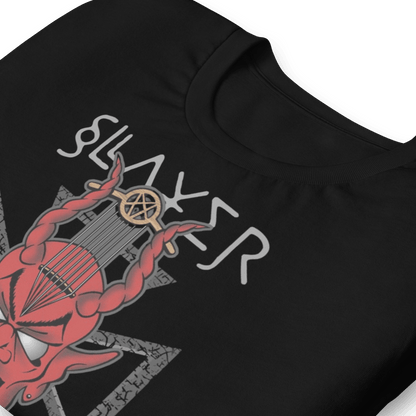 Slayer - Devil's Horns Vintage Jumbo Print T Shirt