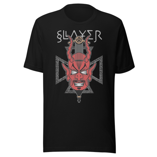 Slayer - Devil's Horns Vintage Jumbo Print T Shirt