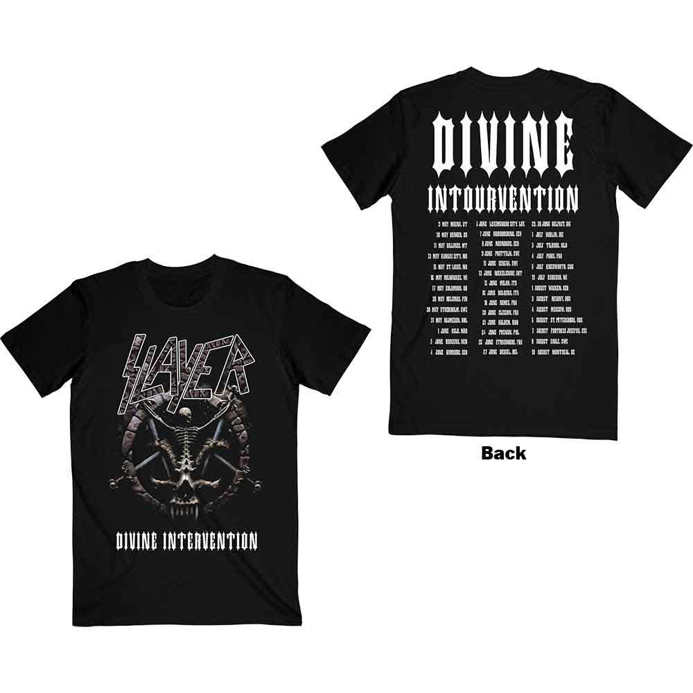 SLAYER Divine Intervention 2014 Dates Mens T Shirt