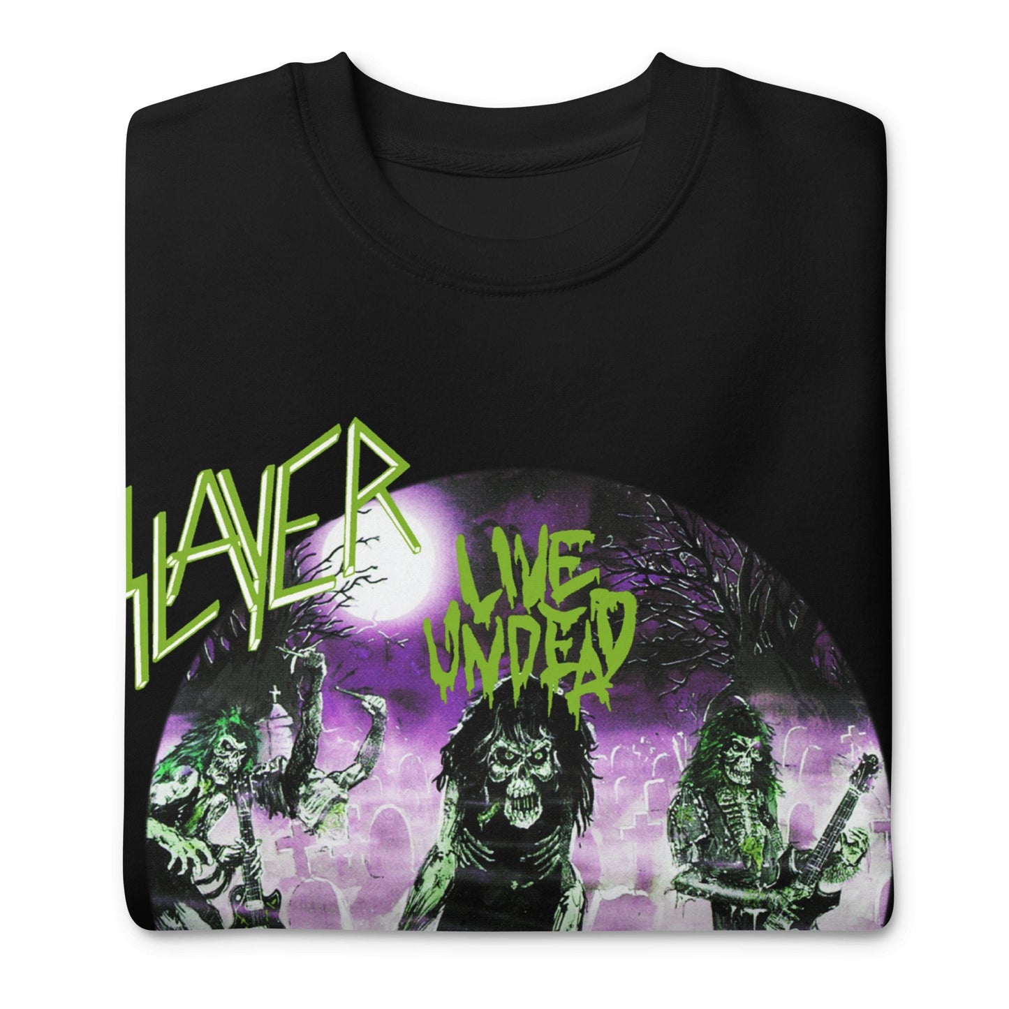 Slayer - Green Undead Jumbo Print Crewneck Sweatshirt