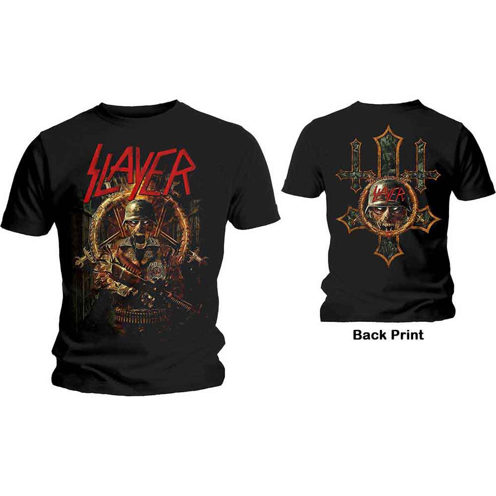 SLAYER Hard Cover Comic Book Mens T Shirt