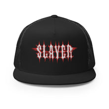 Load image into Gallery viewer, Slayer - Logo Flat Brim Trucker Hat
