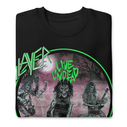 Slayer - Neon Green Undead Jumbo Print Crewneck Sweatshirt