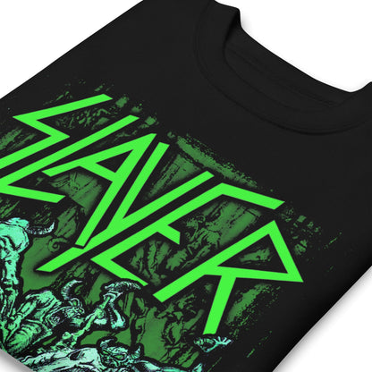 Slayer - Neon Hell Awaits Jumbo Print Crewneck Sweatshirt