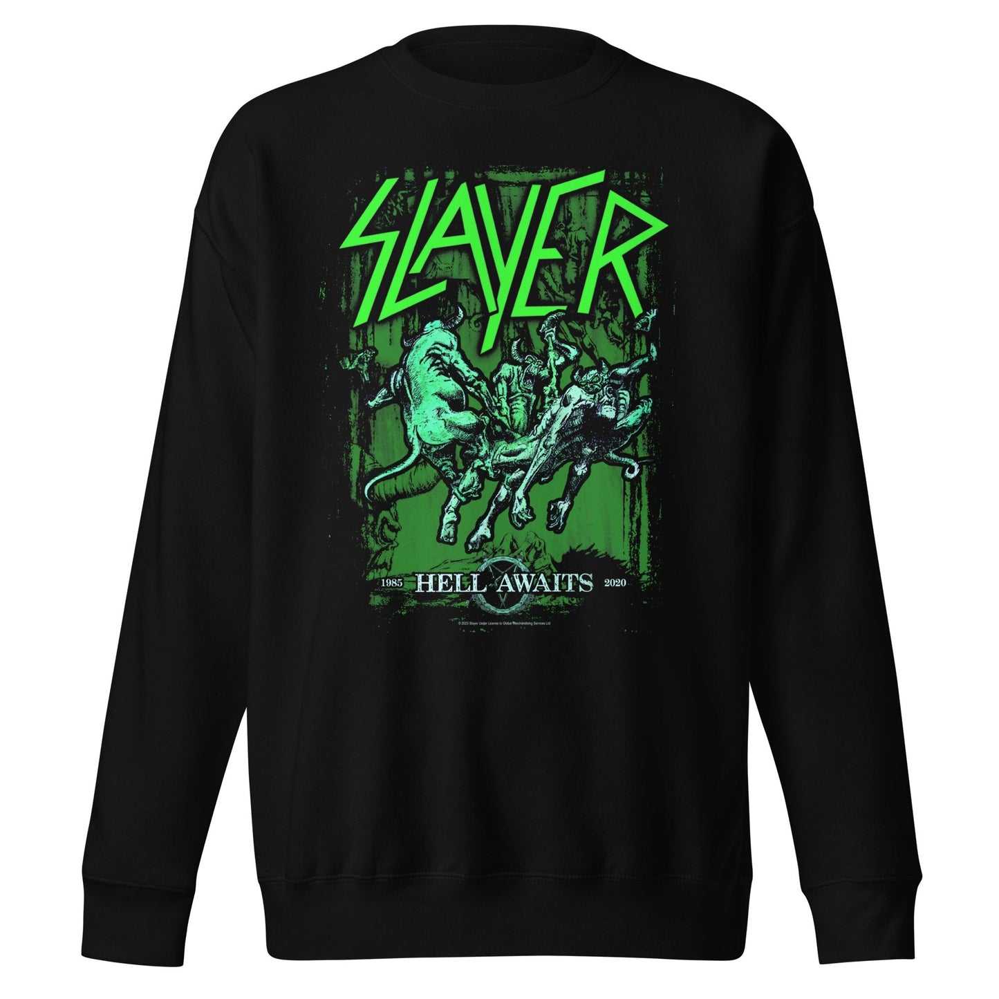 Slayer - Neon Hell Awaits Jumbo Print Sweatshirt