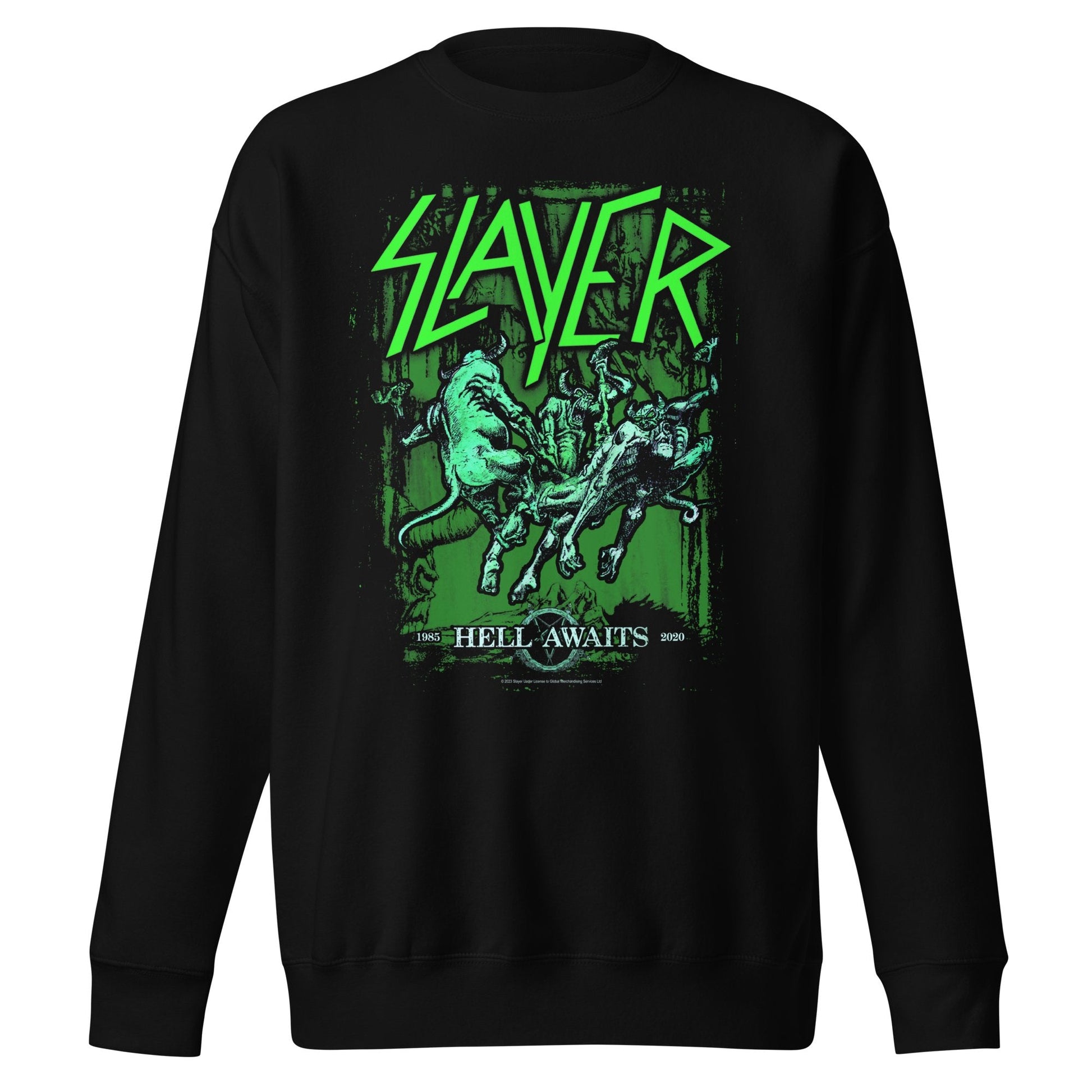 Slayer - Neon Hell Awaits Jumbo Print Sweatshirt
