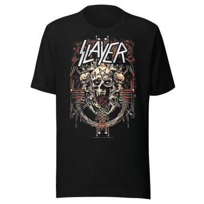 Slayer - Three Skulls Jumbo Print T Shirt