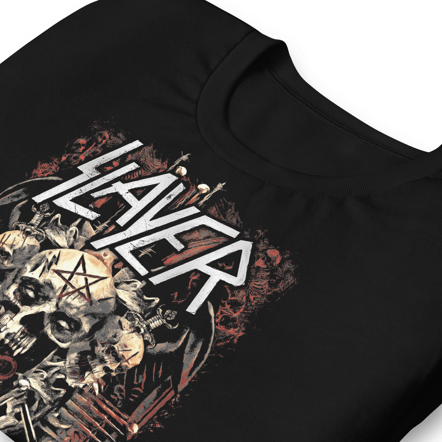 Slayer - Three Skulls Jumbo Print T Shirt