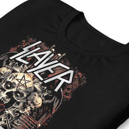 Slayer - Three Skulls Jumbo Print T Shirt