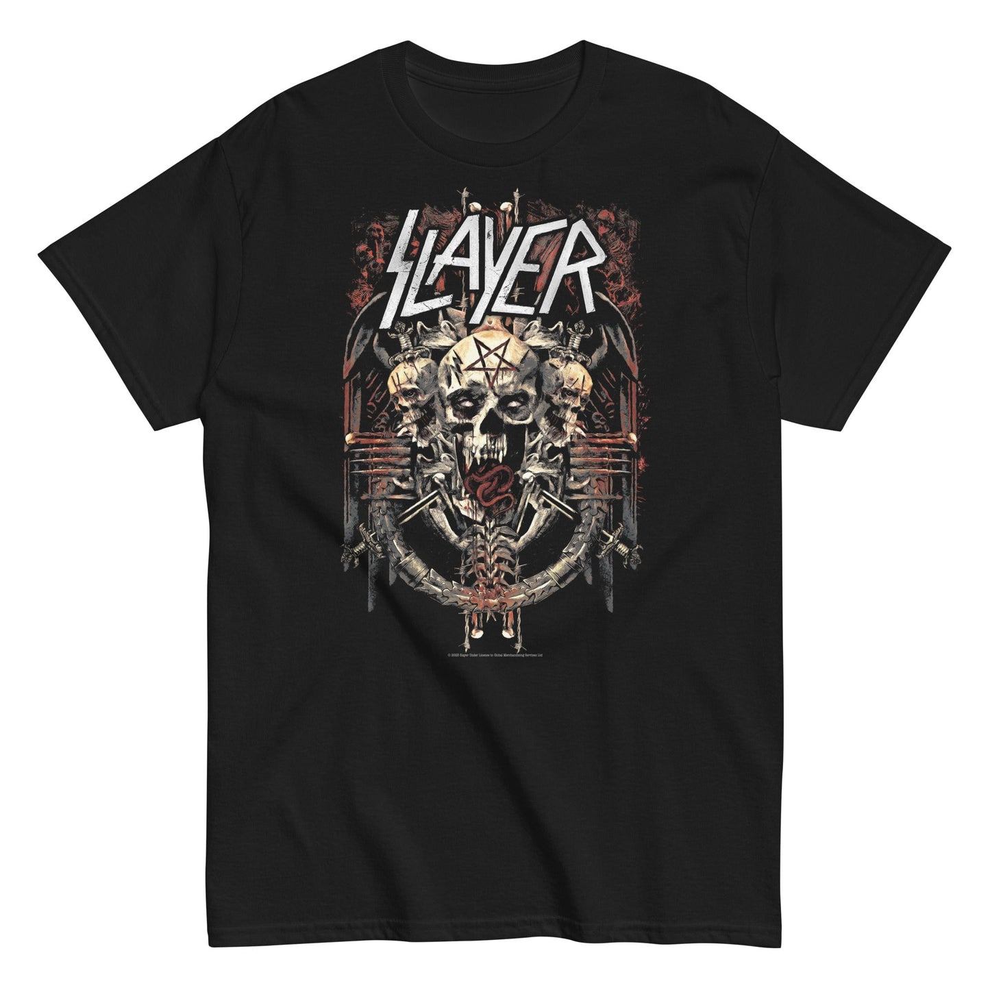 Slayer - Triple Skull T Shirt