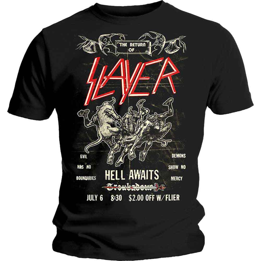 SLAYER Vintage Flyer Mens T Shirt
