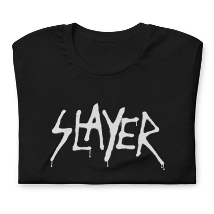 Slayer - White Drip Logo T Shirt