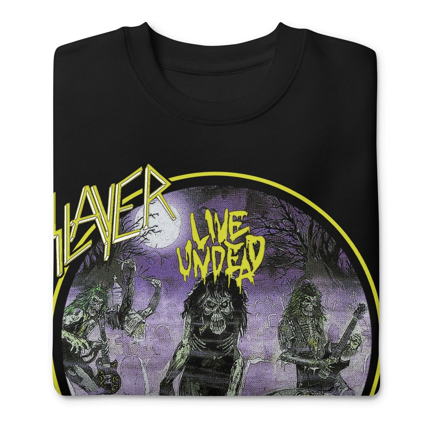Slayer - Yellow Undead Jumbo Print Crewneck Sweatshirt