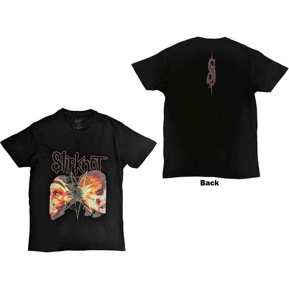 Slipknot 2 Faces Mens T Shirt