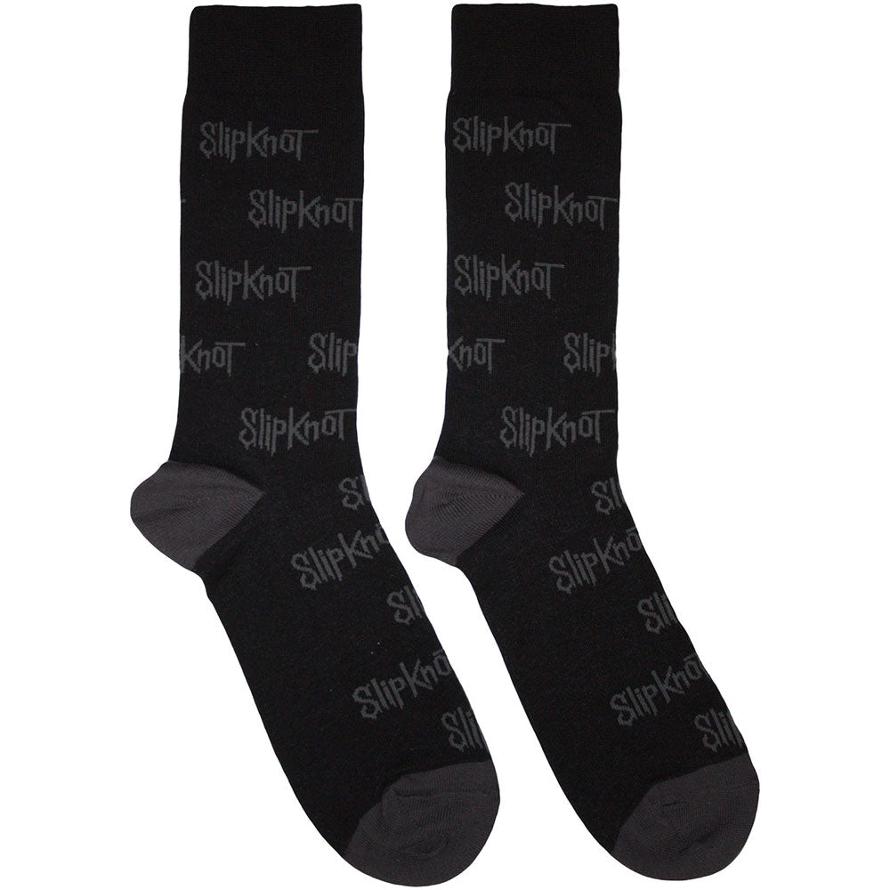 Slipknot All Over Print Logos Socks Black