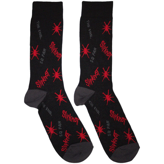Slipknot All Over Print Splat The End, So Far Socks Black