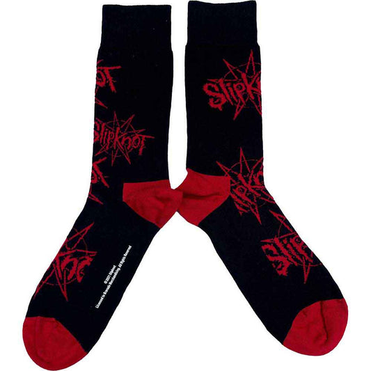 Slipknot Logo & Nonagram Socks Black