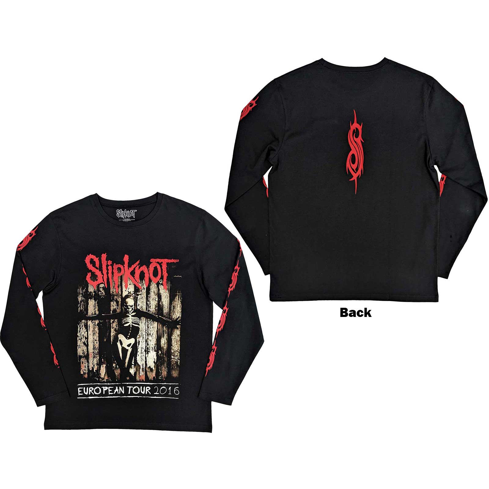 Slipknot Skeleton Flag Long Sleeve Shirt
