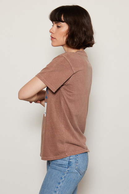 Peanuts Slow Down Tee Womens T Shirt Brown