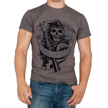 SOA Velvet Flocked Gear Logo T Shirt