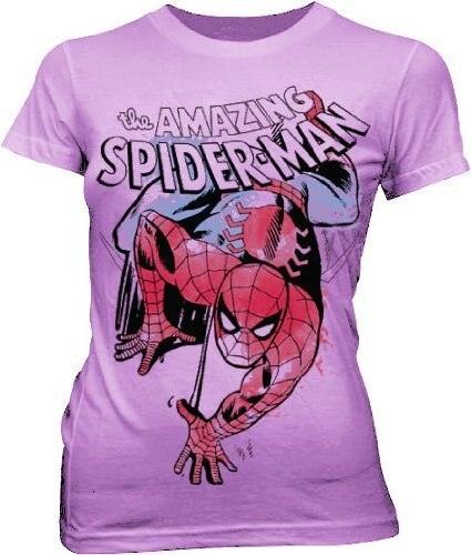 Spider-Man Climb Juniors Lilac T Shirt
